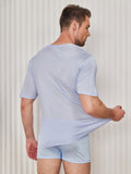 SilkSilky-DK Mens T-Shirt Lyseblå 002