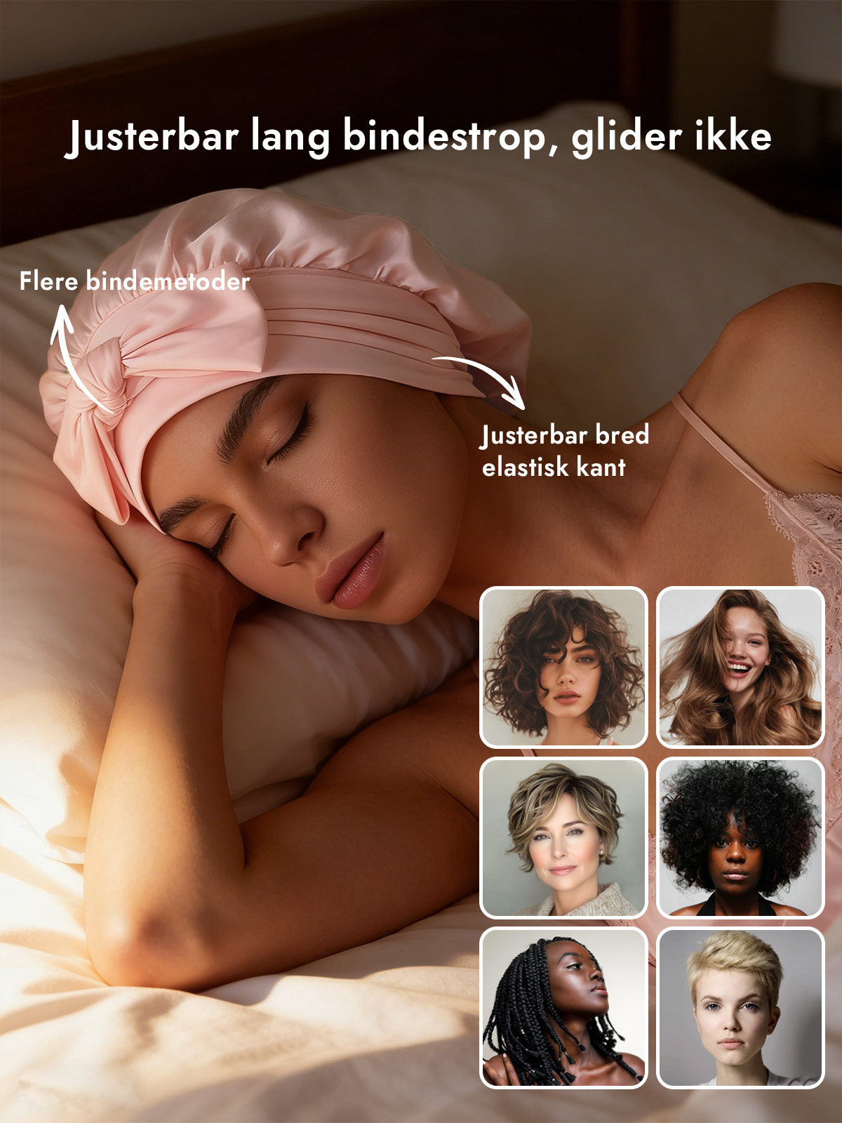 [Lys Pink] SilkSilky-DK Silke Sleep Cap 004