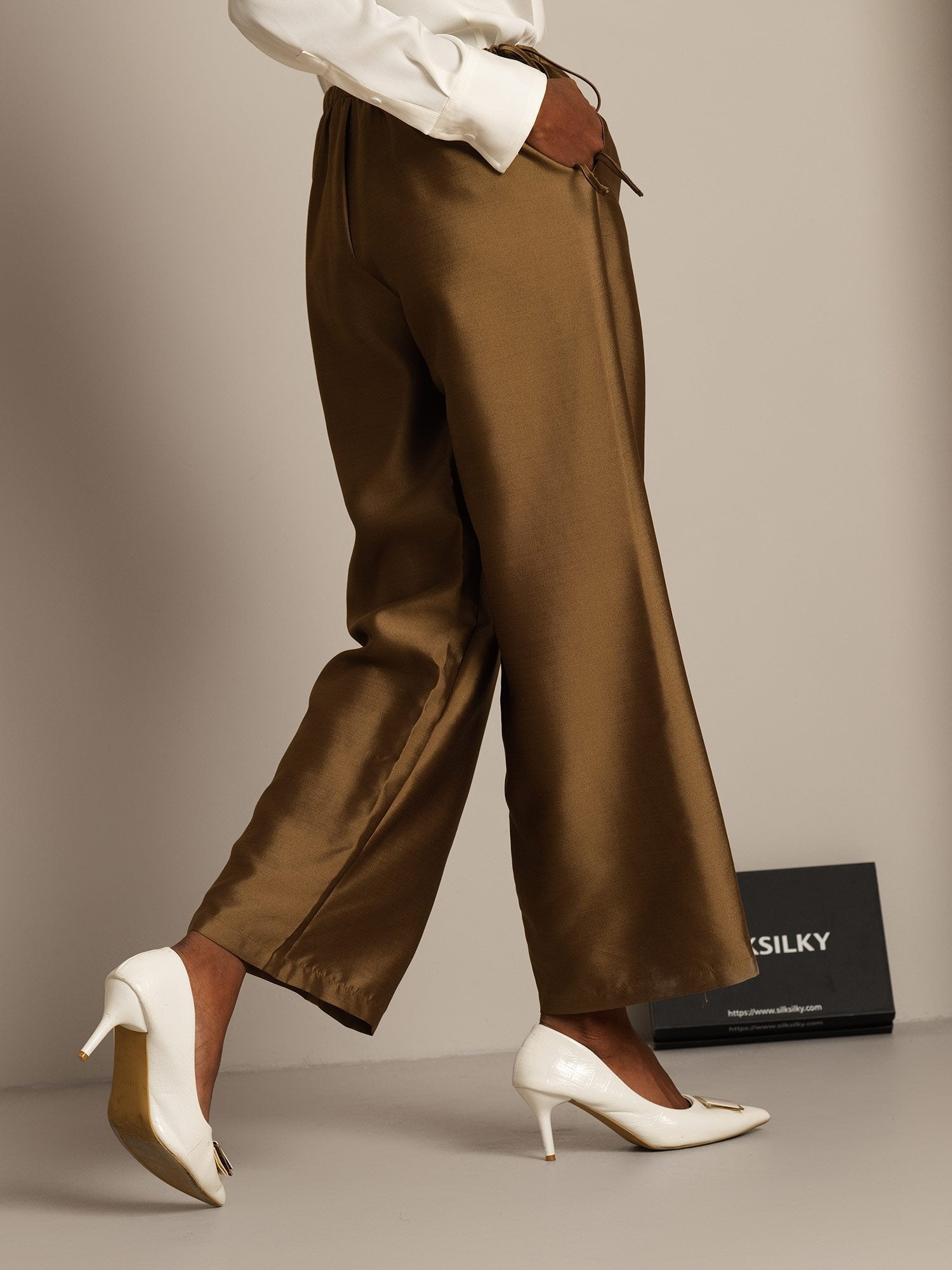 [Bronze] SilkSilky-DK 32Momme Silke Womens Pants 003,