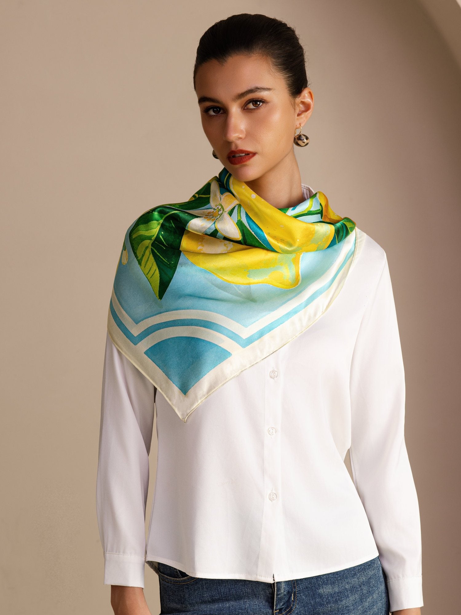 [Blå Citron] SilkSilky-DK Scarf 002