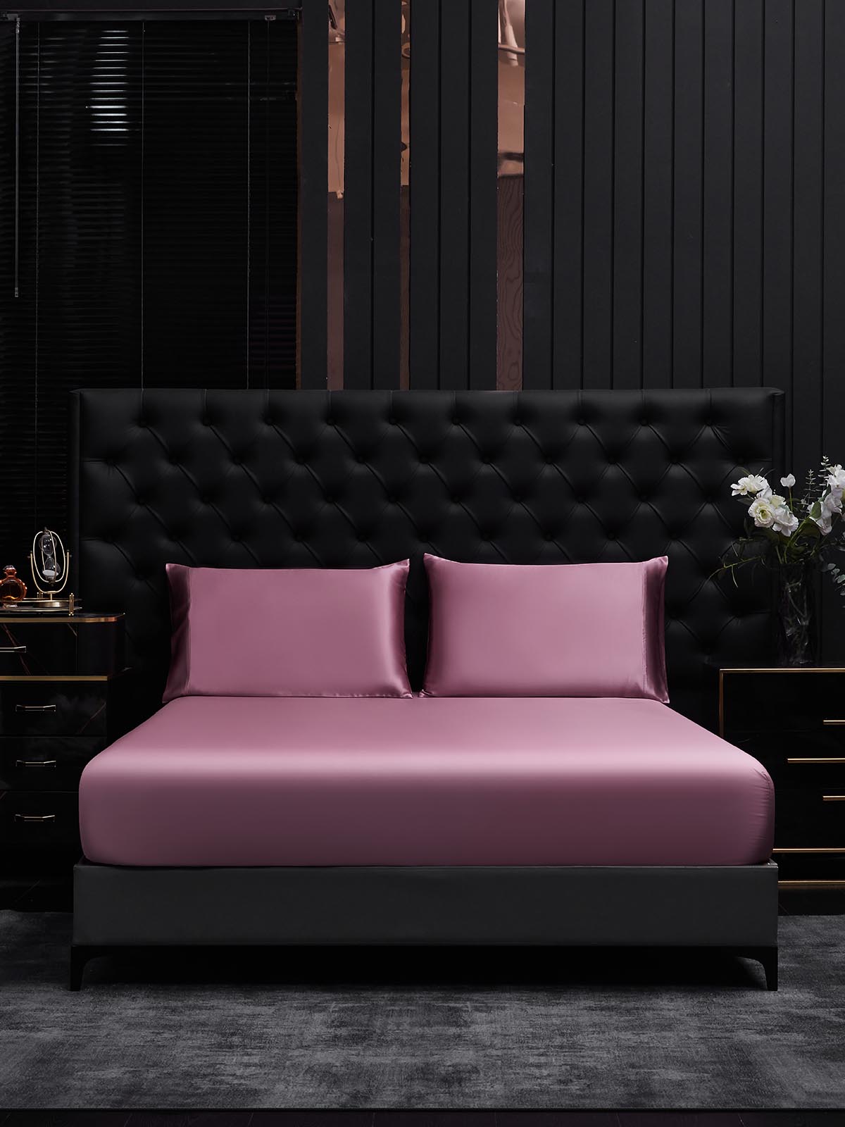 [Mauve Orkidé] SilkSilky-DK 22Momme Bedding Set 001
