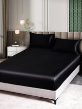 [Sort] SilkSilky-DK 25Momme Sengesæt 001