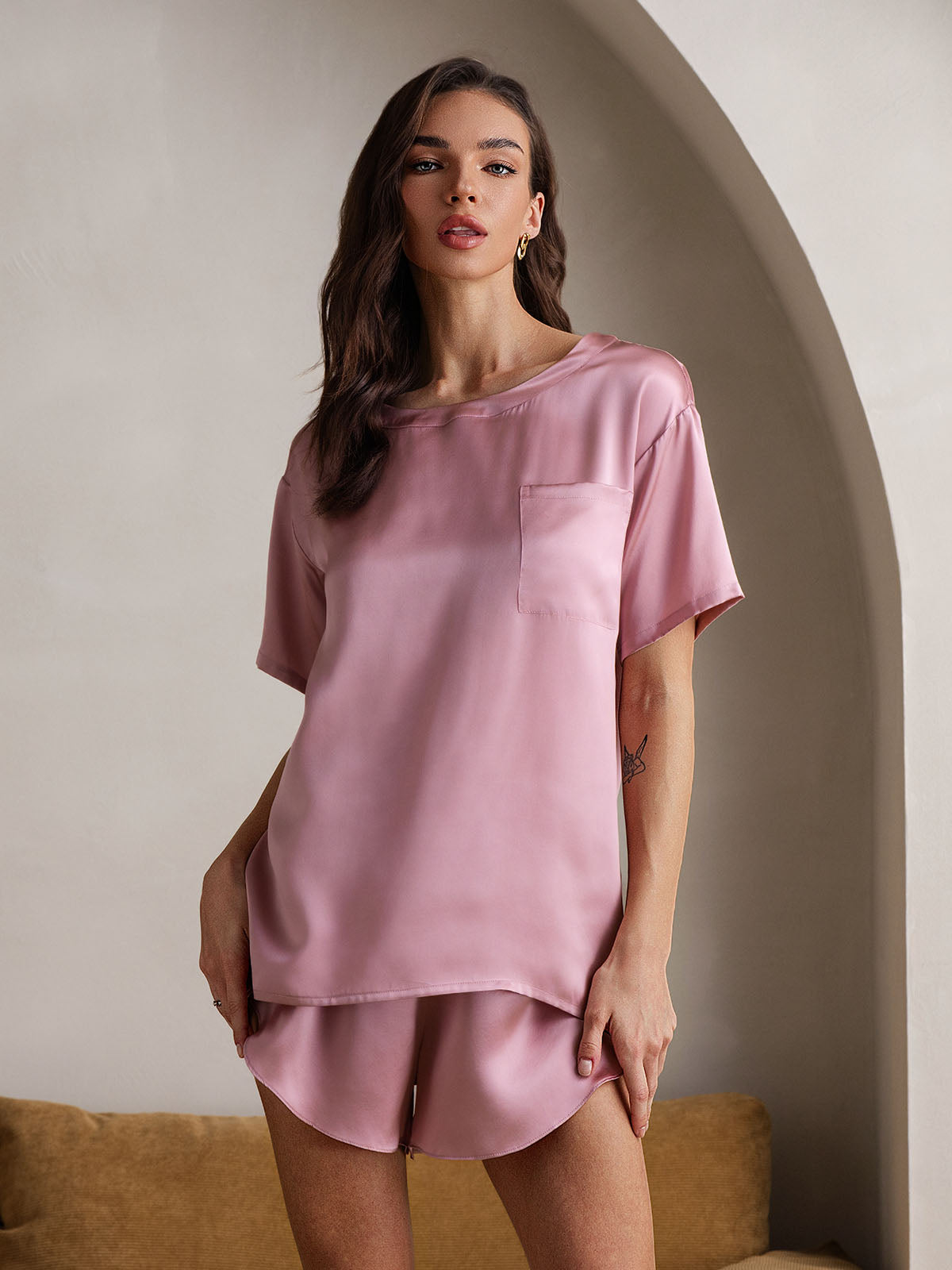 [Bleg Mauve] SilkSilky-DK Womens Pajamas 004