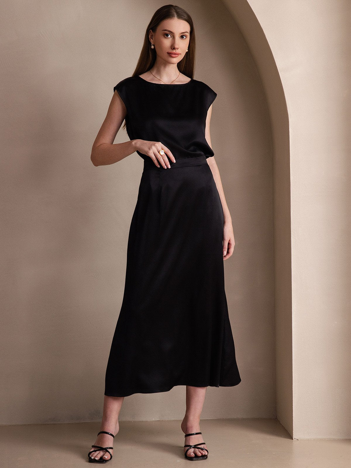 [Sort] SilkSilky-DK 19Momme Silke Skirt 003