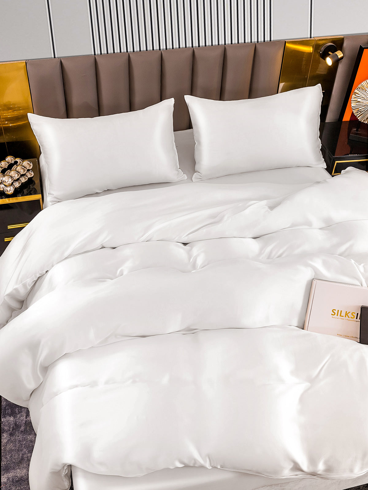 [Hvid] SilkSilky-DK 22Momme Bedding Set 005