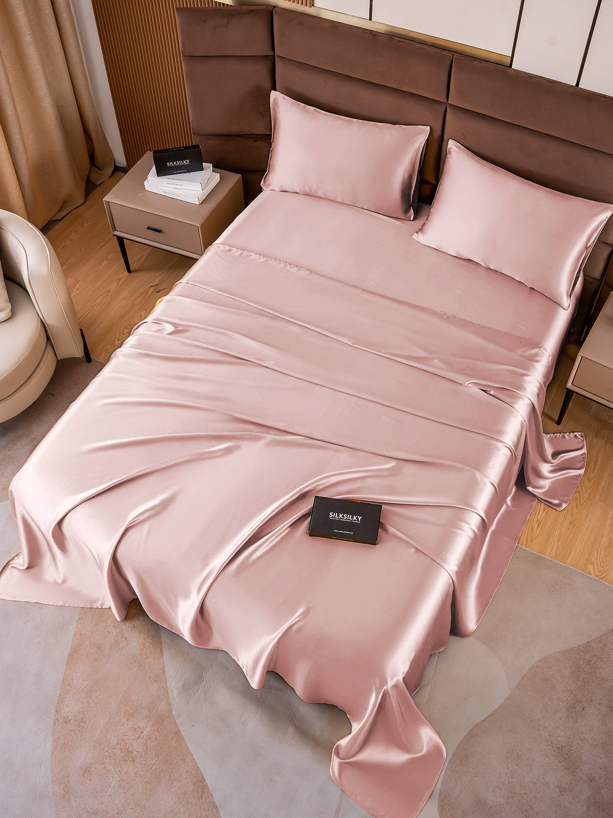 [Bleg Mauve] SilkSilky-DK 19Momme Bedding Set 003