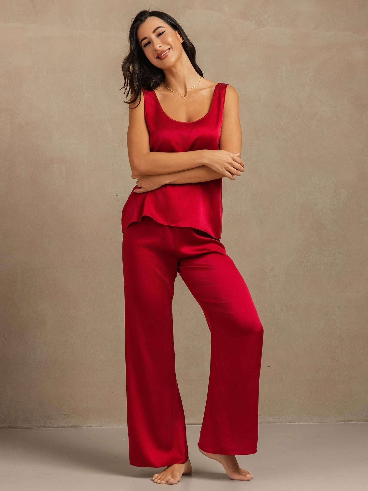 [Vin] SilkSilky-DK 19Momme Silke Womens Pajamas 001,