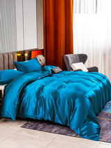 [Blågrøn] SilkSilky-DK 22Momme Bedding Set 003,