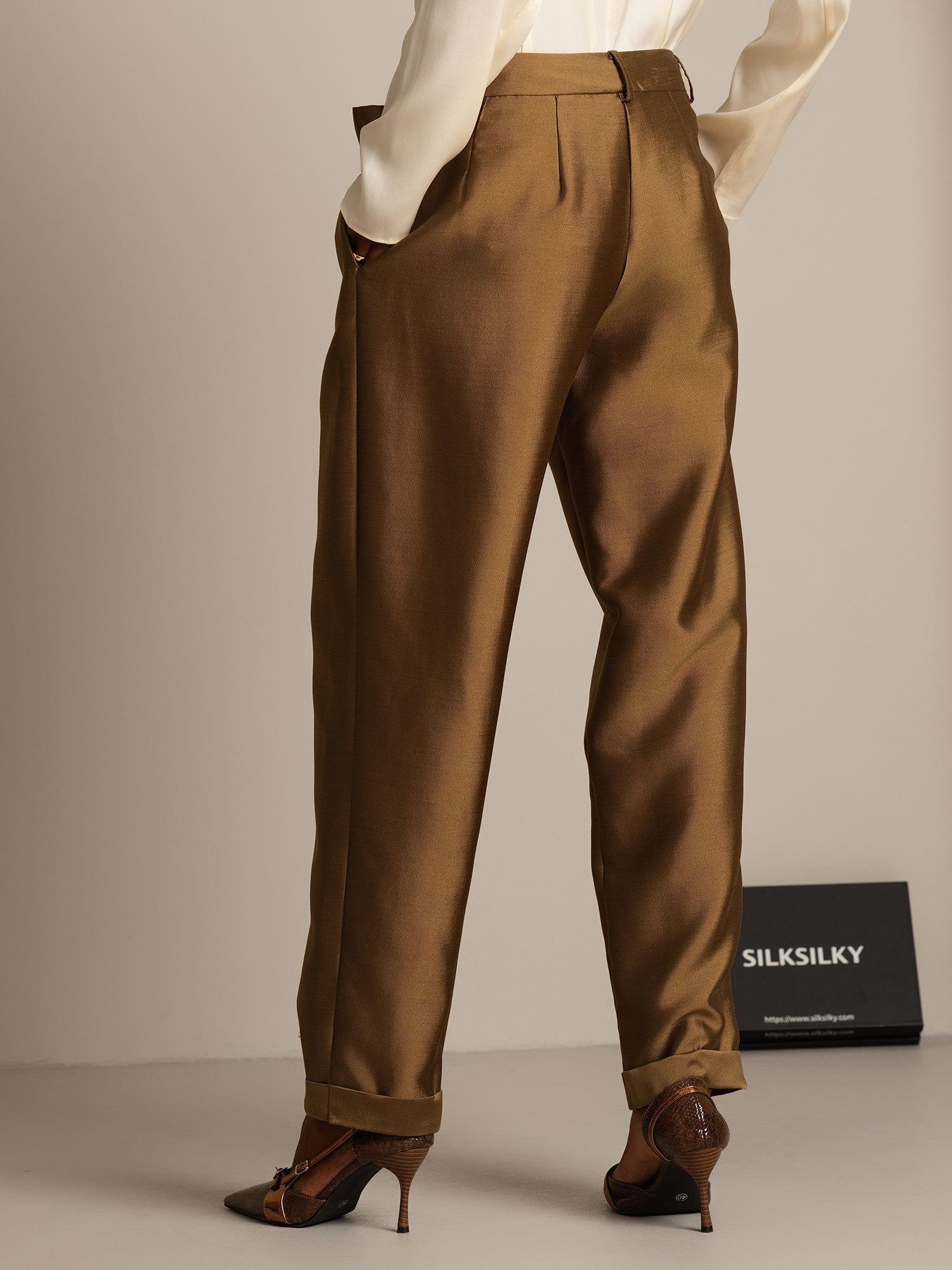 [Bronze] SilkSilky-DK 32Momme Silke Womens Pants 002,