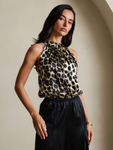 [Leopard] SilkSilky-DK 19Momme Silke Womens T-Shirt 001,