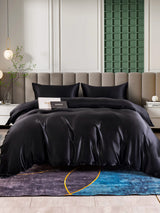[Sort] SilkSilky-DK 25Momme Sengesæt 001