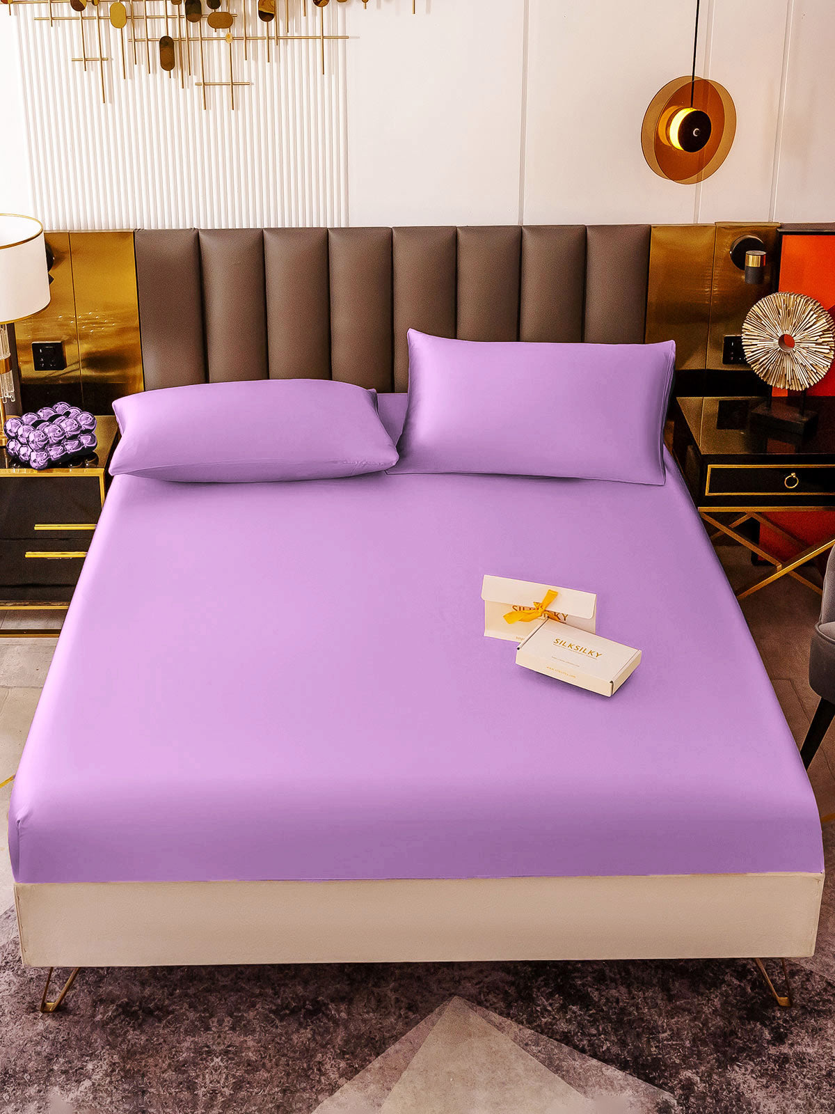 [Lavendel] SilkSilky-DK 19Momme Bedding Set 002