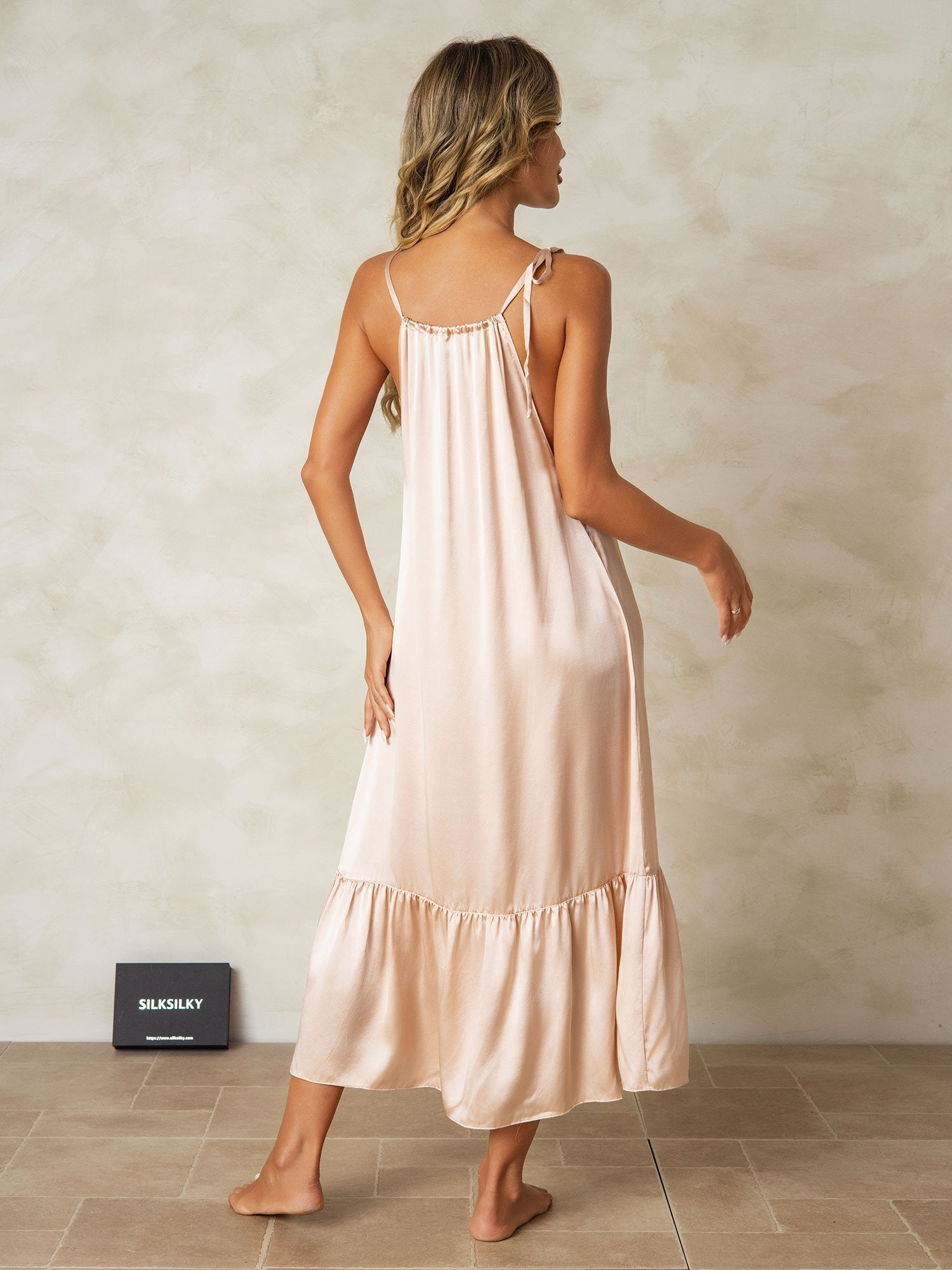 [Tan] SilkSilky-DK Silke Nightgown 002