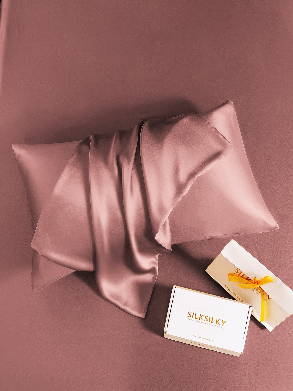 [Bleg Mauve] SilkSilky-DK 19Momme Pillowcase 006