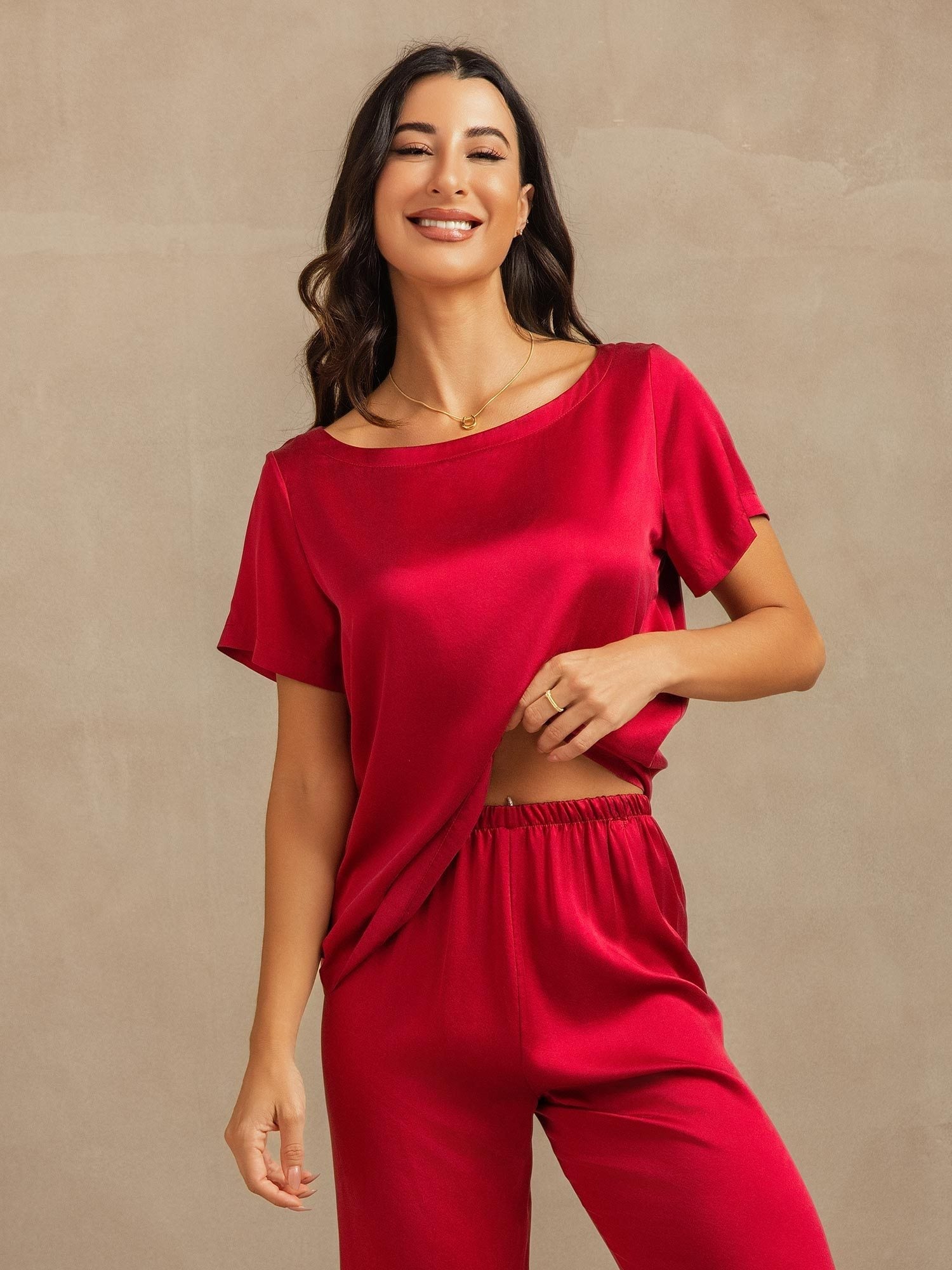 [Vin] SilkSilky-DK 19Momme Silke Womens Pajamas 008