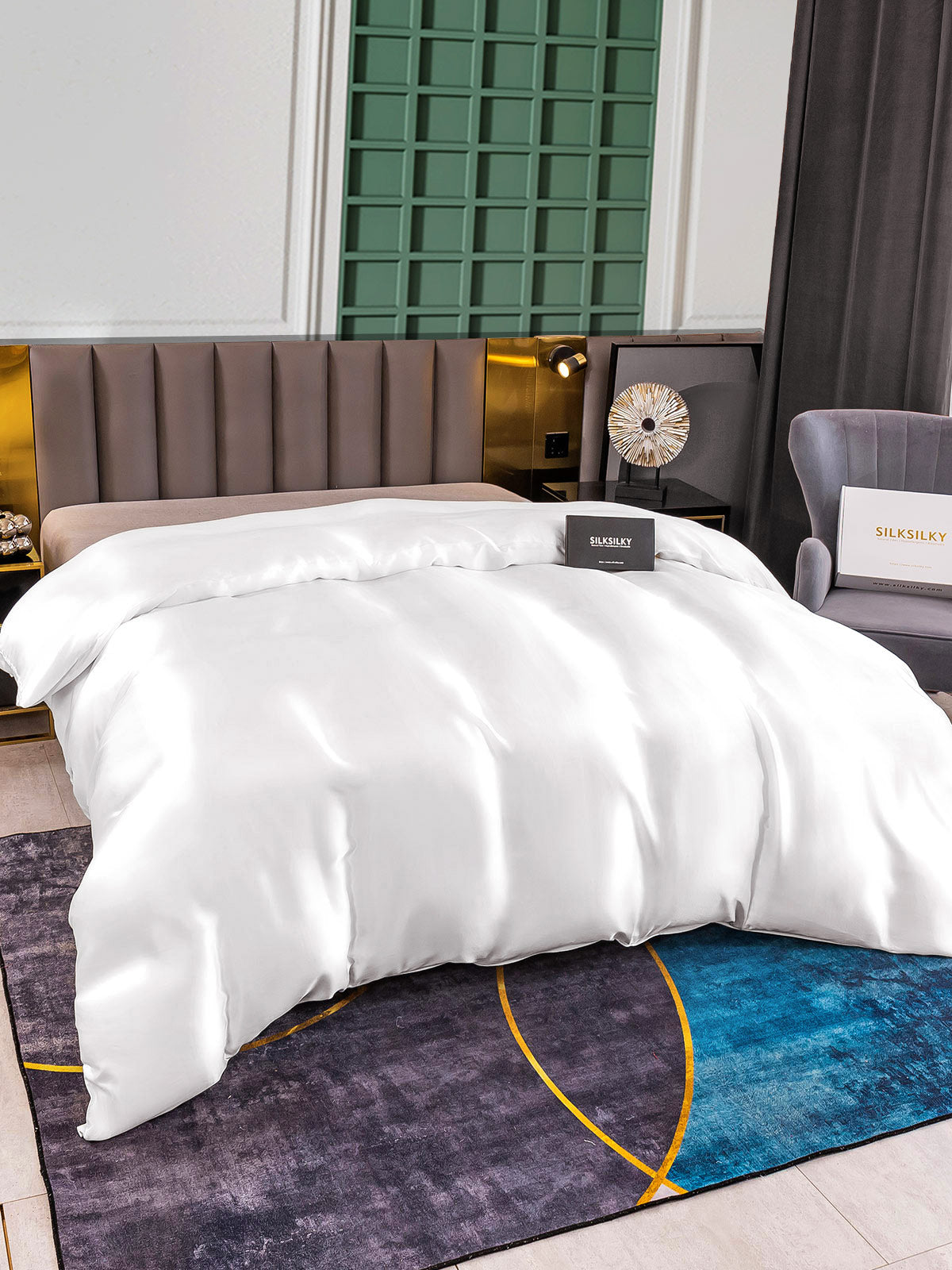 [Hvid] SilkSilky-DK 25Momme Duvet Cover 002