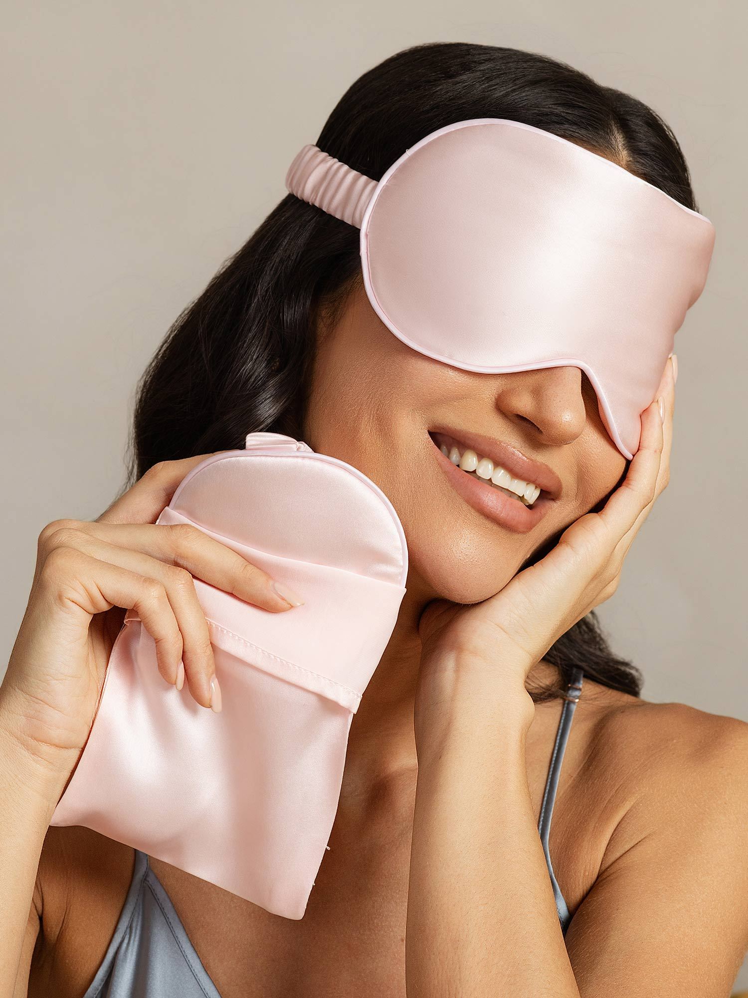 [Lyserød] SilkSilky-DK Silke Eye Mask 002
