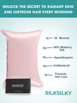 [Lyserød] SilkSilky-DK 22Momme Pillowcase 003