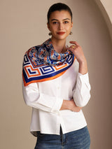 [Marineblå Søhest] SilkSilky-DK Scarf 002