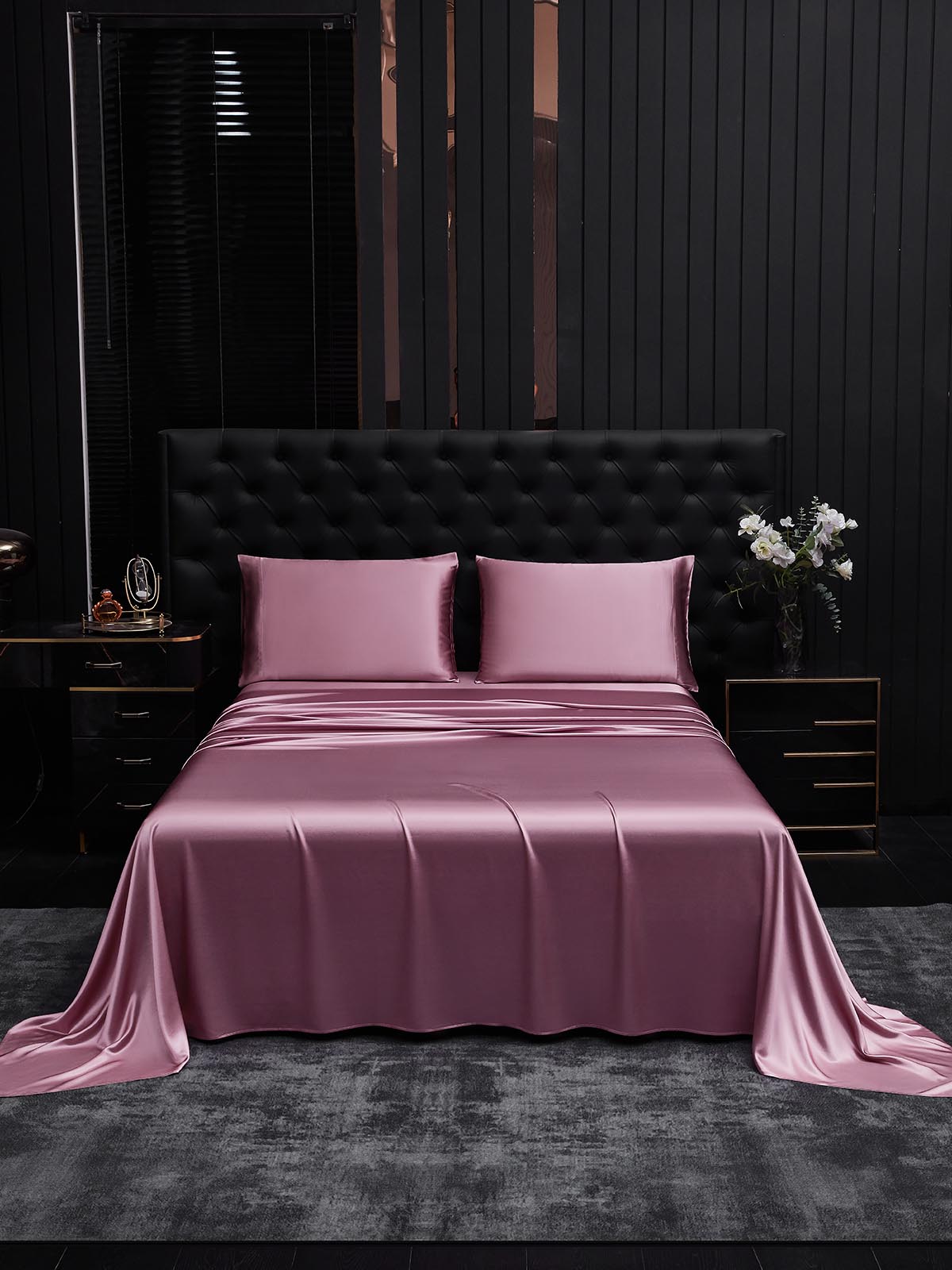[Mauve Orkidé] SilkSilky-DK 25Momme Bedding Set 001