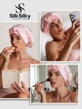 [Lys Pink] SilkSilky-DK Sovehætte 005