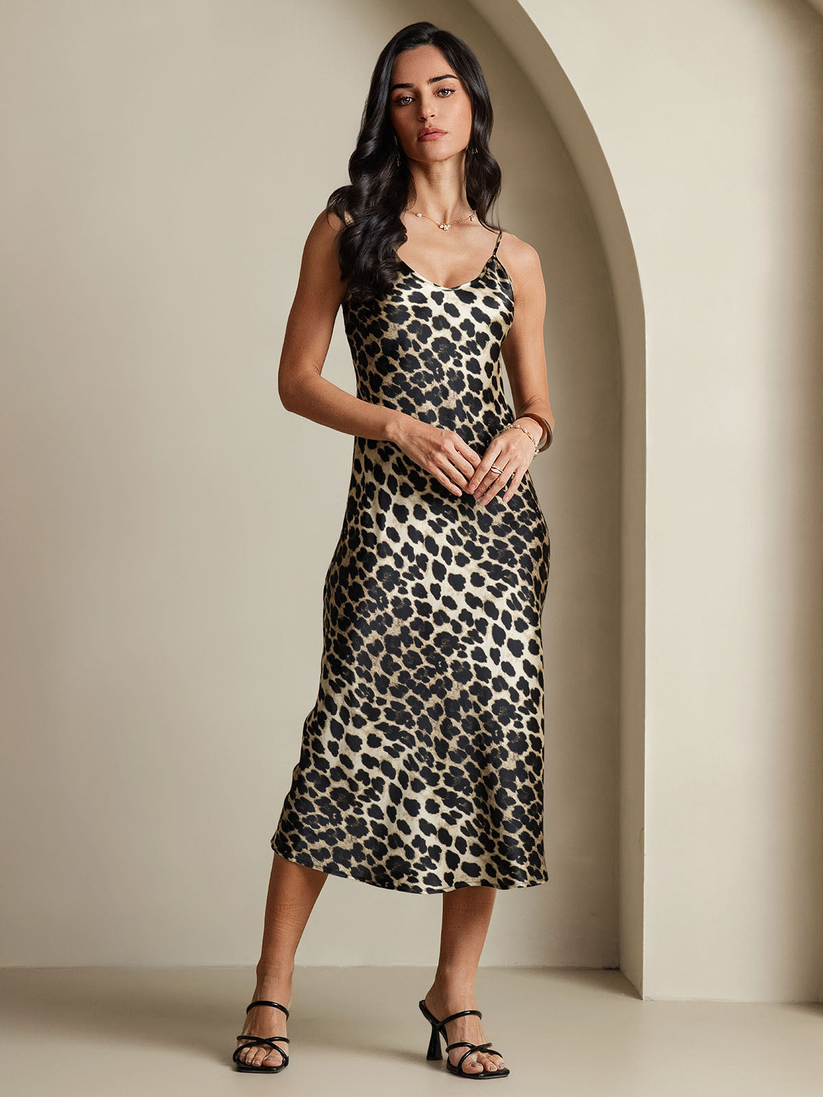 [Leopard] SilkSilky-DK Nightgown 004