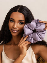 [Mørke Lilla] SilkSilky-DK Scrunchie 001