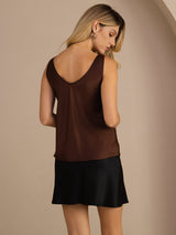 [Kaffe] SilkSilky-DK Sleeveless V Neck Camisole Top 002