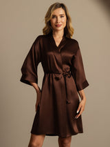 [Kaffe] SilkSilky-DK 3/4 Sleeve Dame Morgenkåbe 005