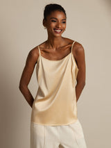 [Champagne] SilkSilky-DK Spaghetti Strap Camisole Top 006