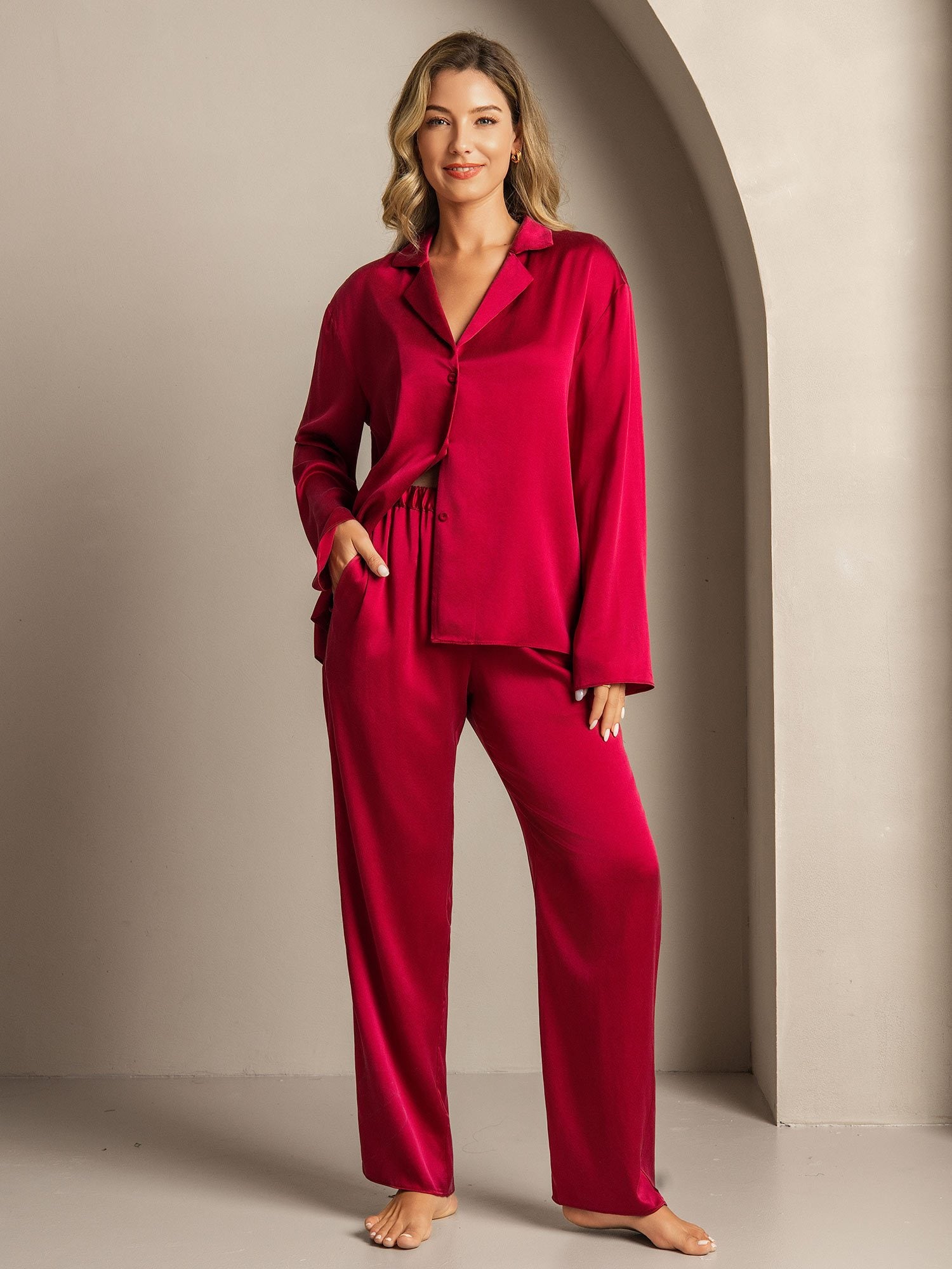 [Vin] SilkSilky-DK 19Momme Silke Womens Pajamas 005