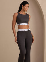 [Grå] SilkSilky-DK Sleeveless Crew Neck Women's Outfit Sets 003