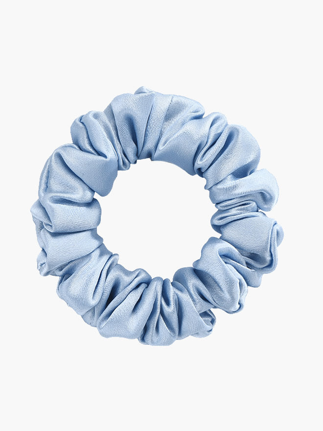 [Lyseblå] SilkSilky-DK 19Momme Scrunchie 004