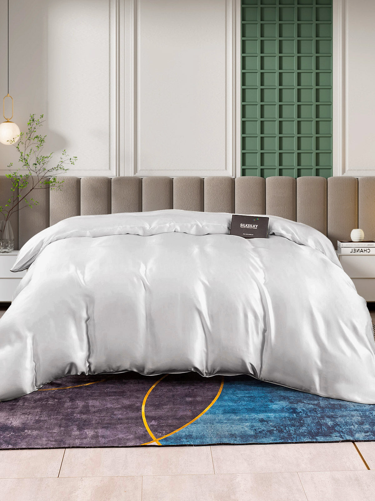 [Sølv] SilkSilky-DK 25Momme Duvet Cover 003