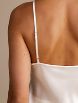 [Hvid] SilkSilky-DK Sleeveless V Neck Camisole Top 004