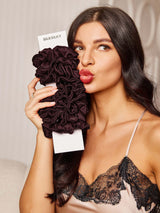 [Brun] SilkSilky-DK Scrunchie 001