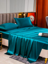 [Blågrøn] SilkSilky-DK 22Momme Bedding Set 005,