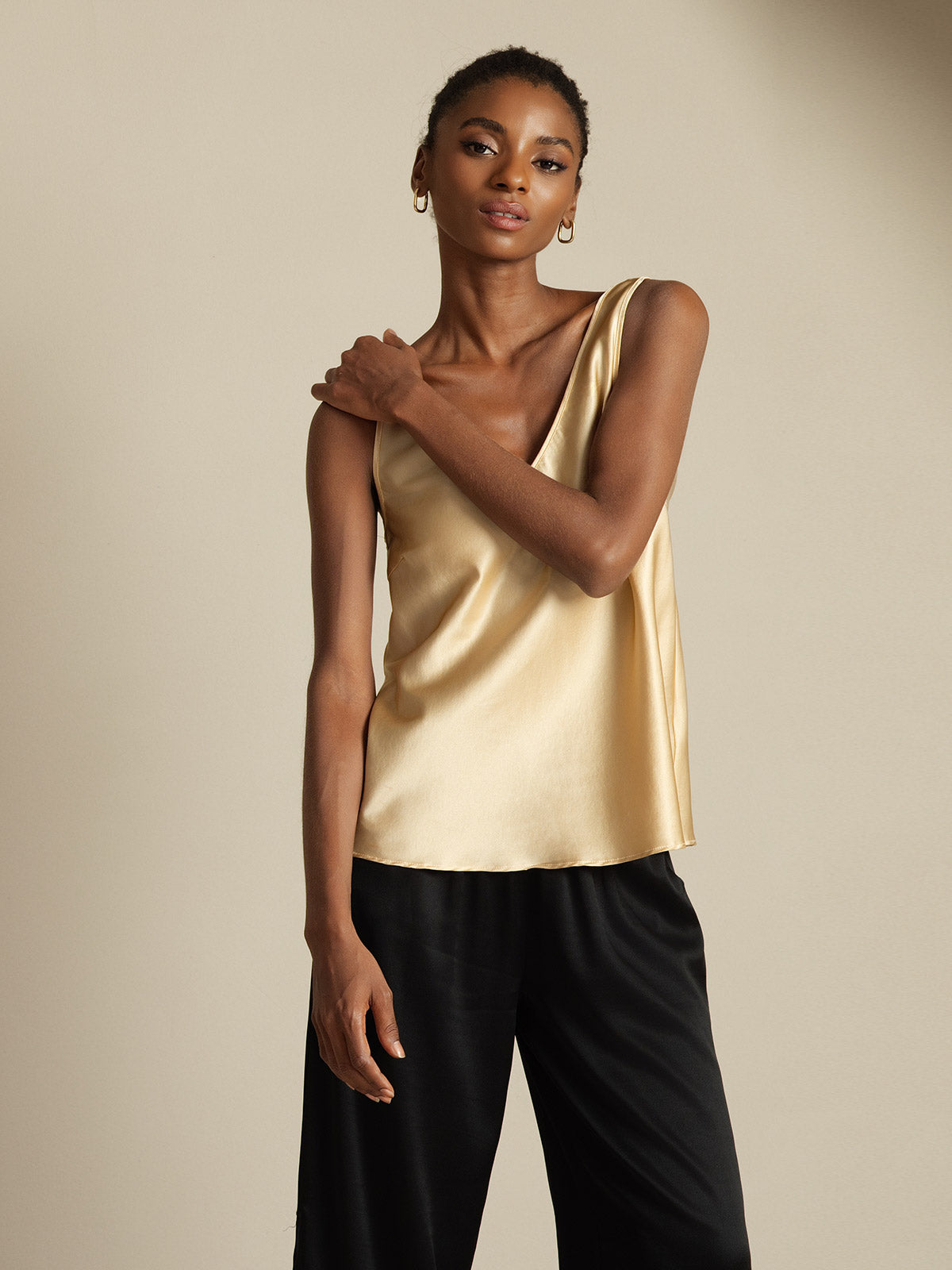 [Champagne] SilkSilky-DK 19Momme Silke Camisoles 007