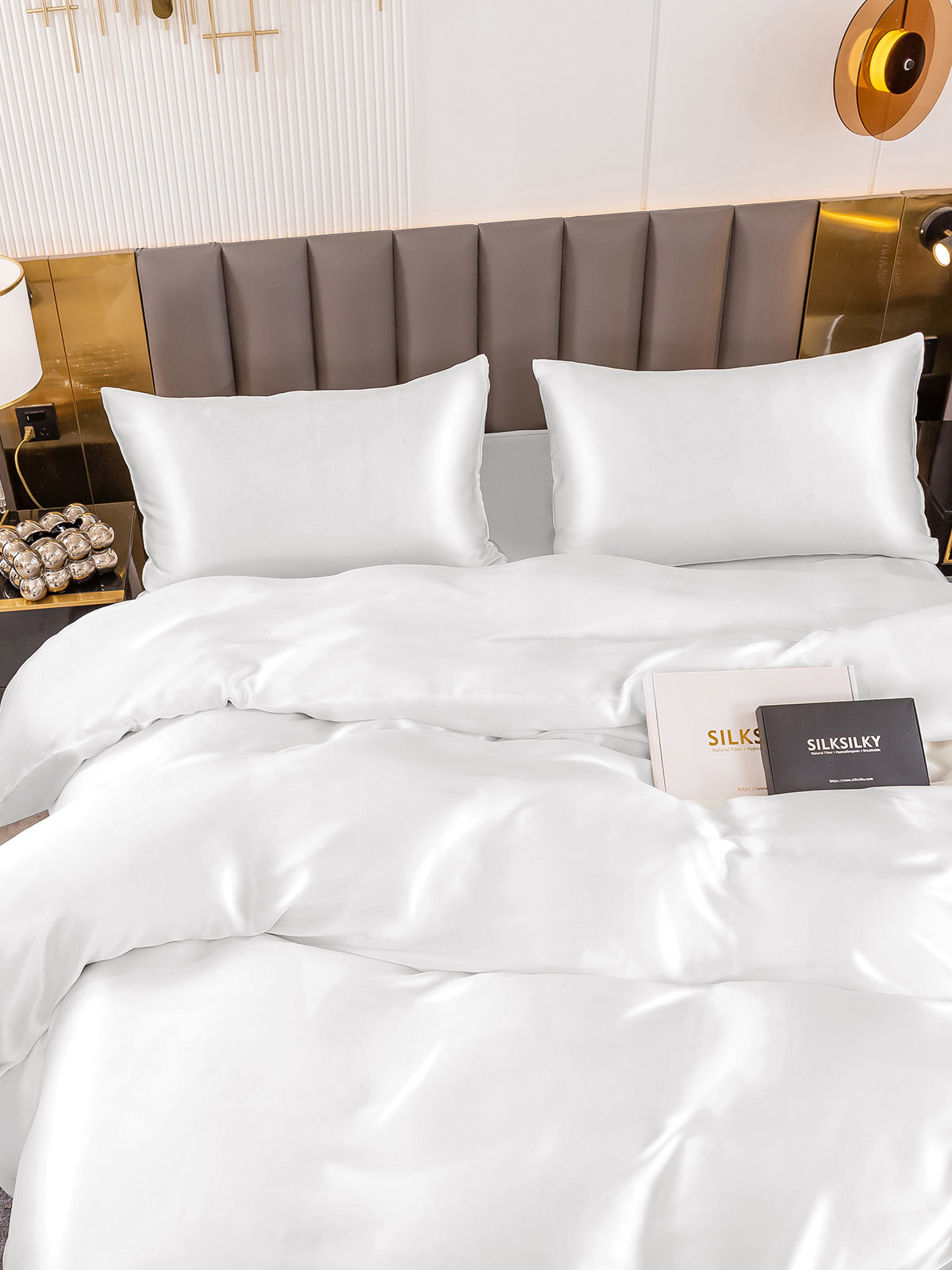 [Hvid] SilkSilky-DK 19Momme Bedding Set 004