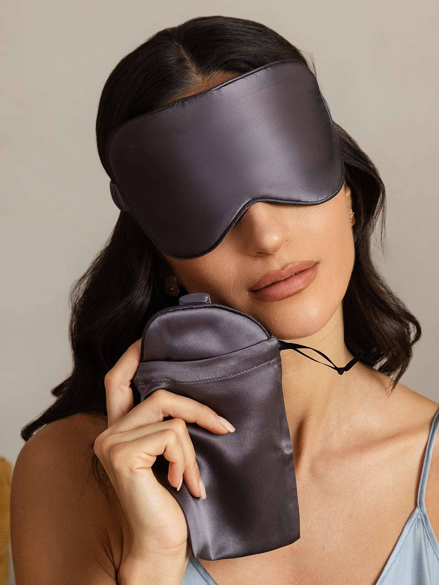 [Mørkegrå] SilkSilky-DK Silke Eye Mask 002