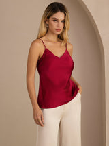 [Vin] SilkSilky-DK Sleeveless V Neck Camisole Top 001