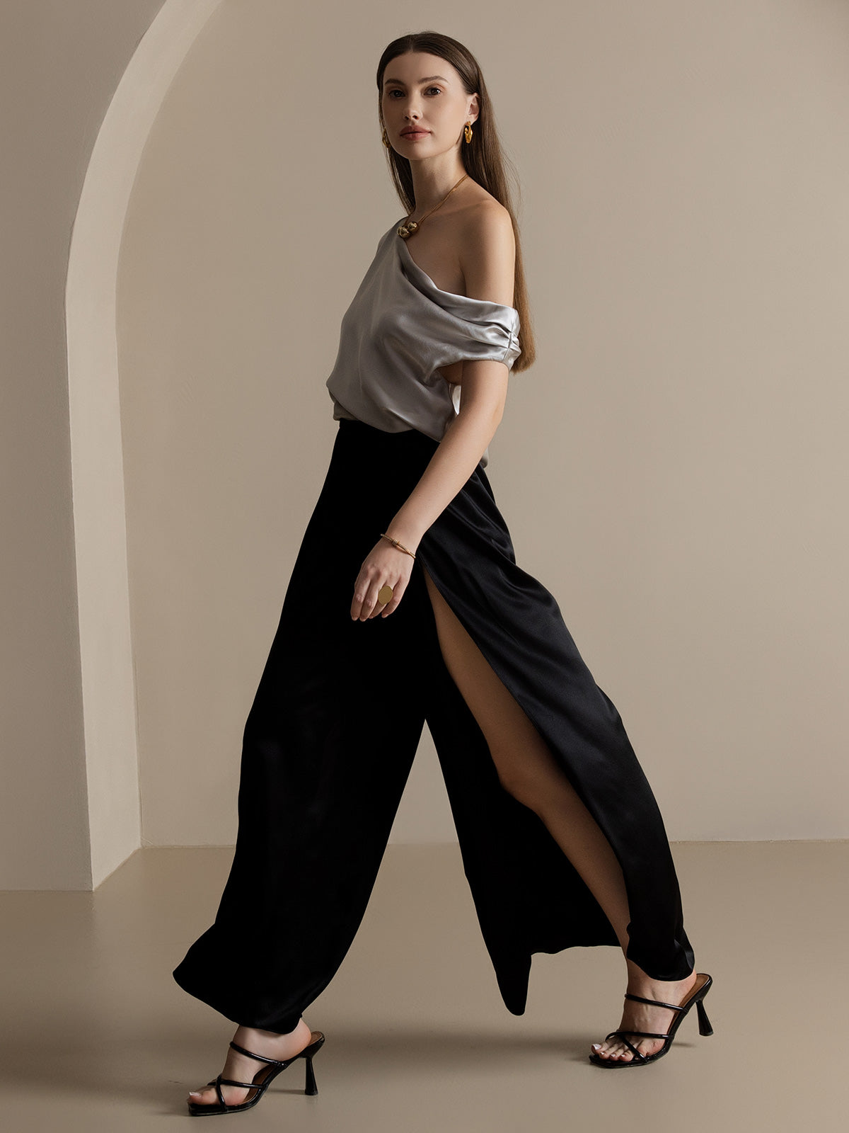 [Sort] SilkSilky-DK 19Momme Silke Split Damebukser 008