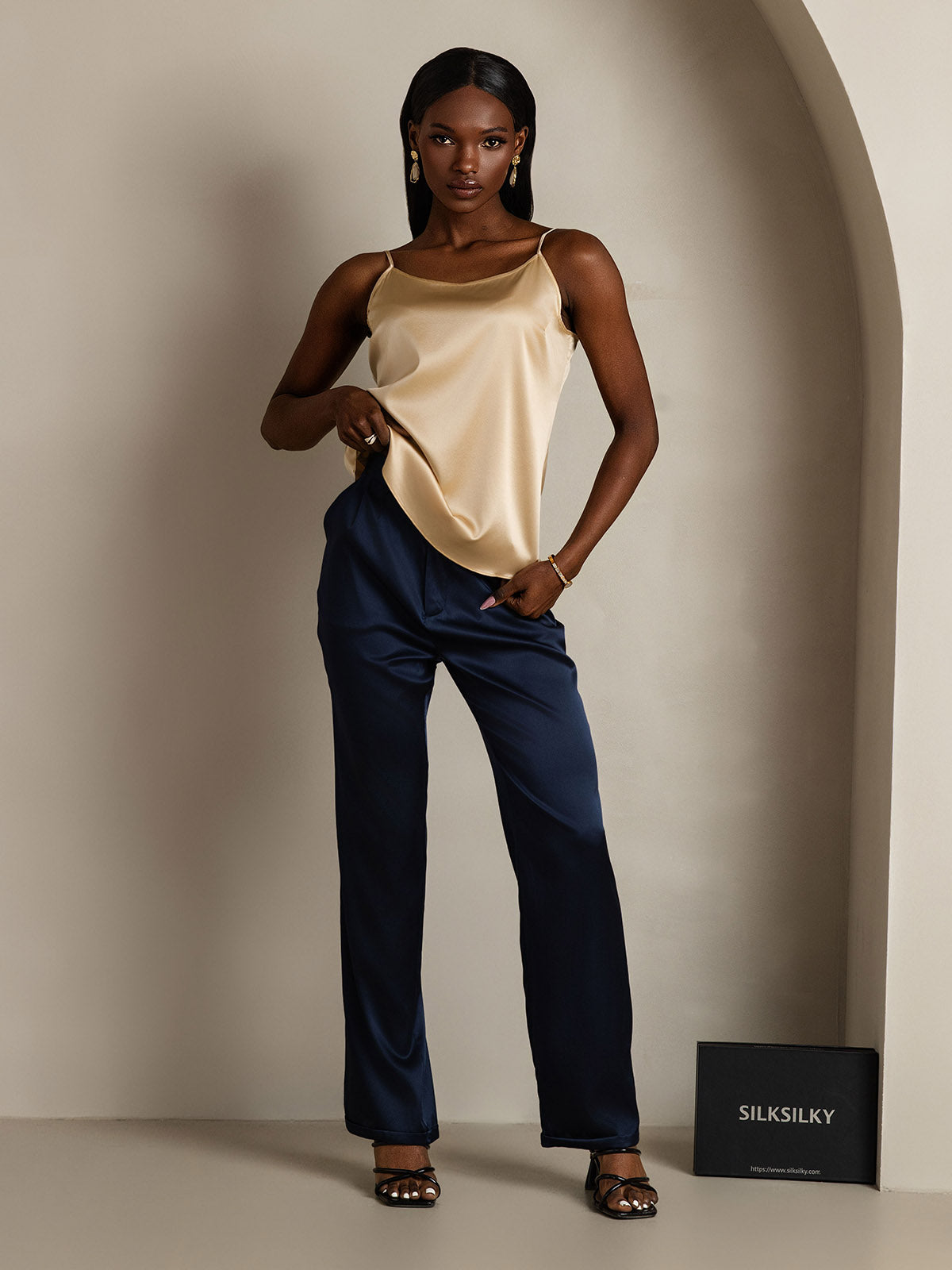 [Champagne] SilkSilky-DK 19Momme Silke Camisoles 007