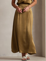 [Brun] SilkSilky-DK 19Momme Nederdel 003