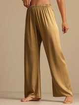 [Tan] SilkSilky-DK 19Momme Women's Sleep Pants 004