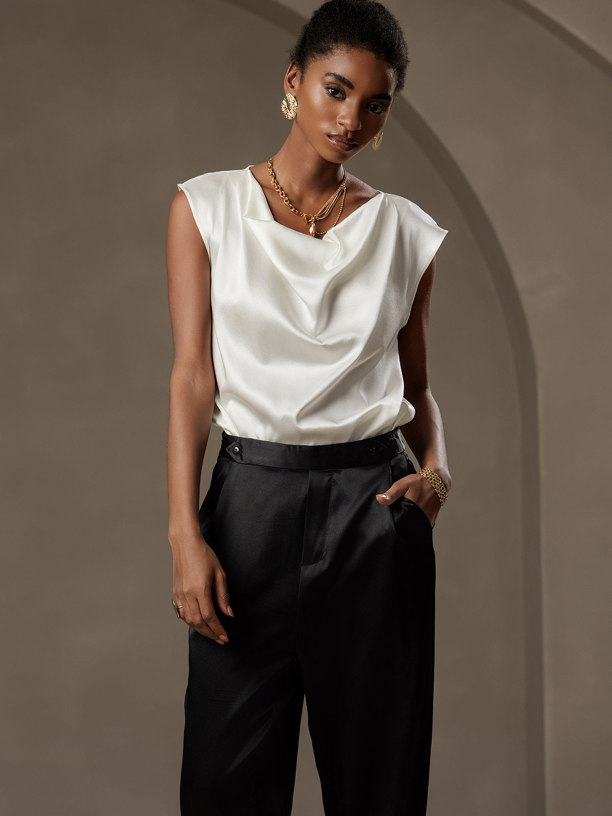 [Sort] SilkSilky-DK 19Momme Silke Womens Pants 005