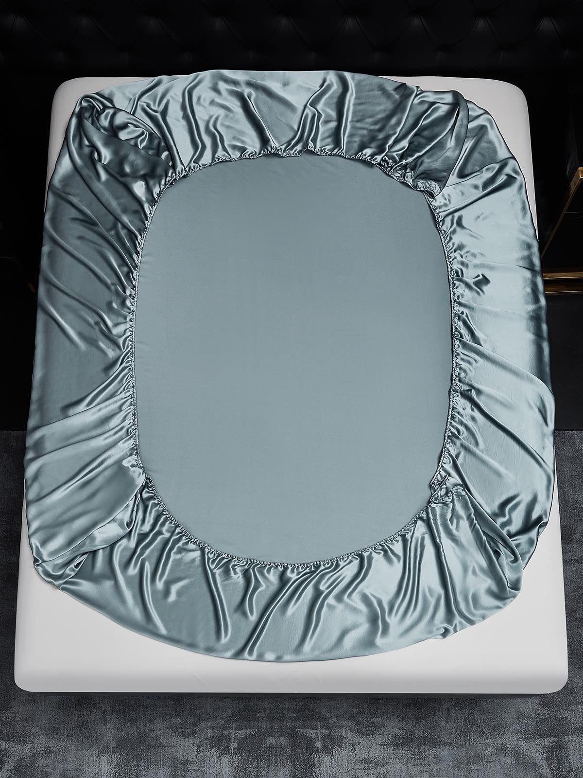 [Gråblå] SilkSilky-DK 19Momme Sheet 003