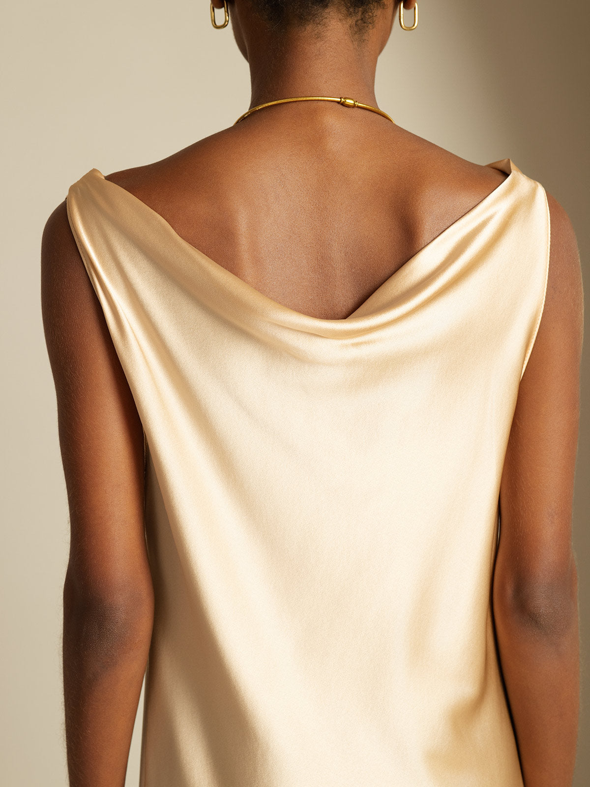 [Champagne] SilkSilky-DK 19Momme Silke Dress 004