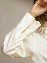 [Elfenben] SilkSilky-DK 19Momme Silke Womens Shirt 007