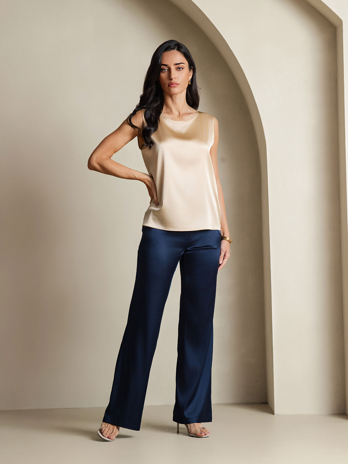 [Champagne] SilkSilky-DK 19Momme Silke Camisoles 008